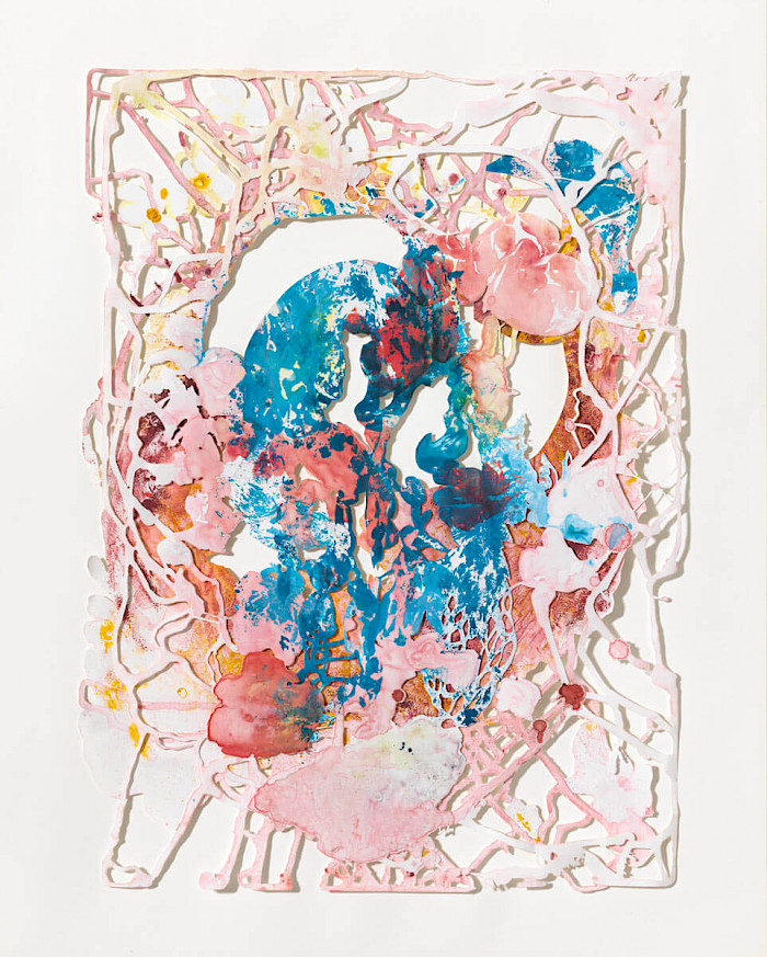 Froops 2, 2018, Cutout, Acryl auf Papier, 50x70 cm