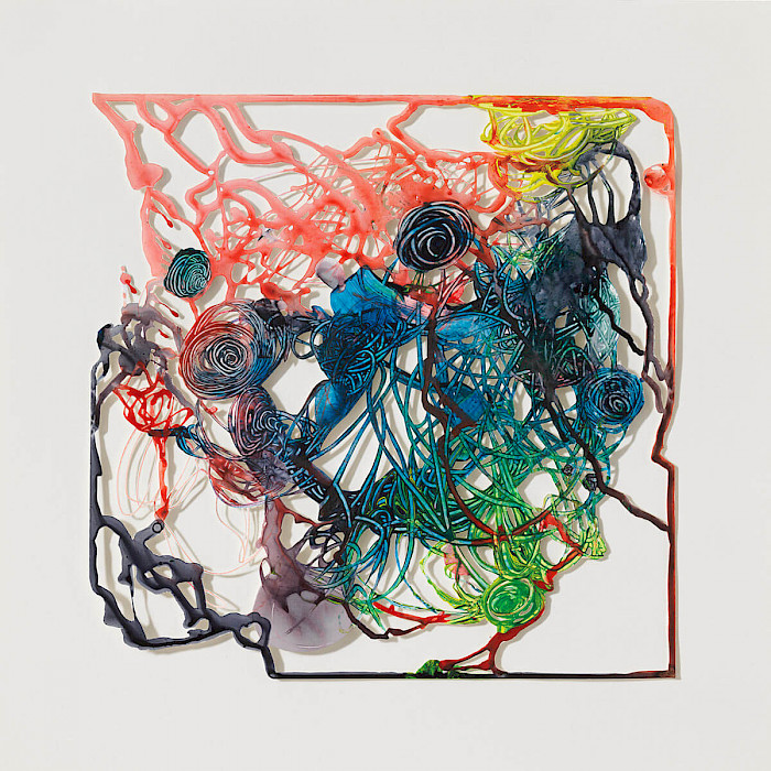 organic 1/Cut out/Malerei/Acryl auf Papier/40x40cm