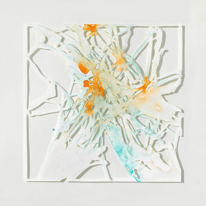 organic 2/Cut out/Malerei/Acryl auf Papier/40x40cm