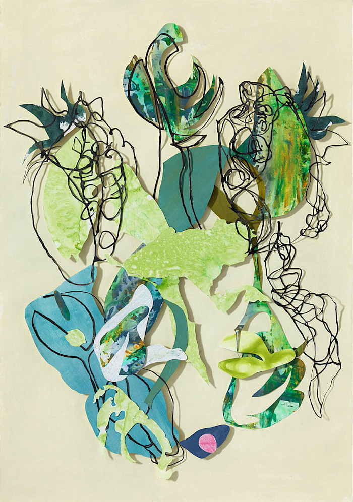 the Green 1/2021/ Cutout/Tusche, Acryl auf Papier / 70x100cm