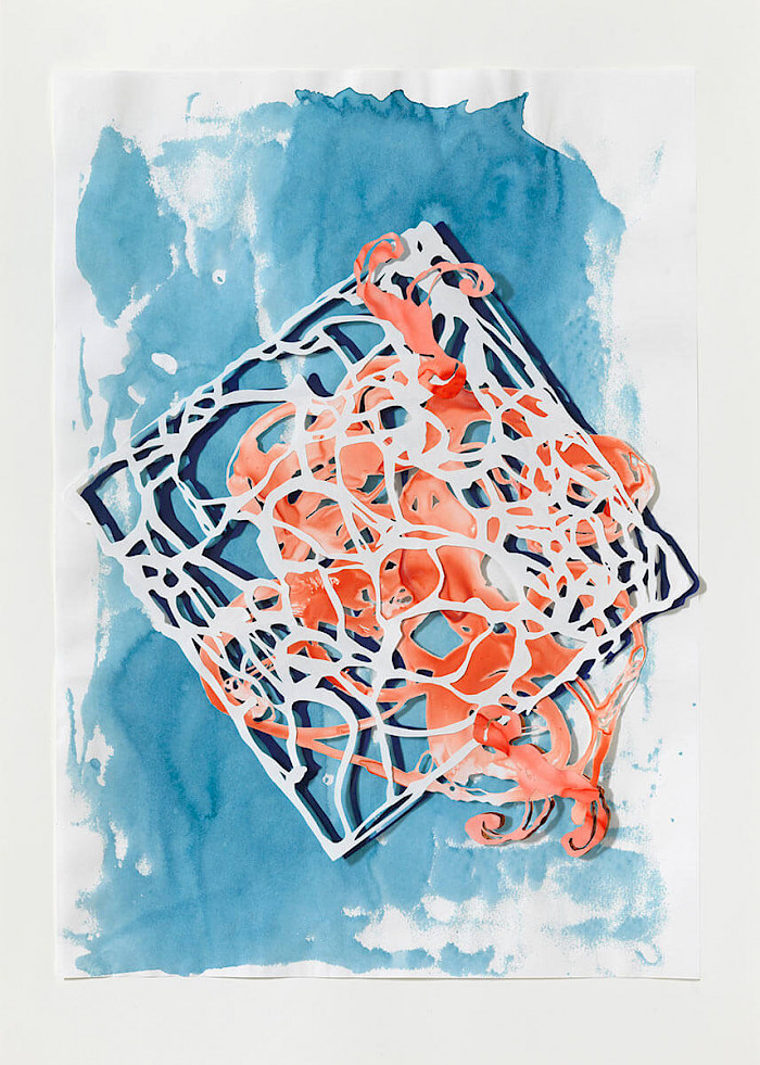 Beifang/2023/Cutout/Acryl,Tusche auf Papier/50x70cm